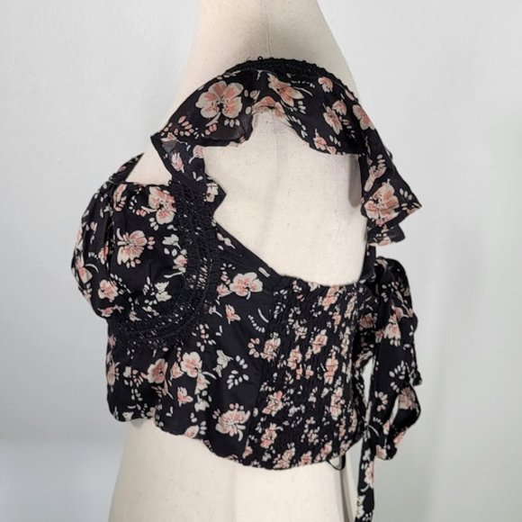 FREE PEOPLE bijou floral crop top Sz 12 NEW - Picture 6 of 10